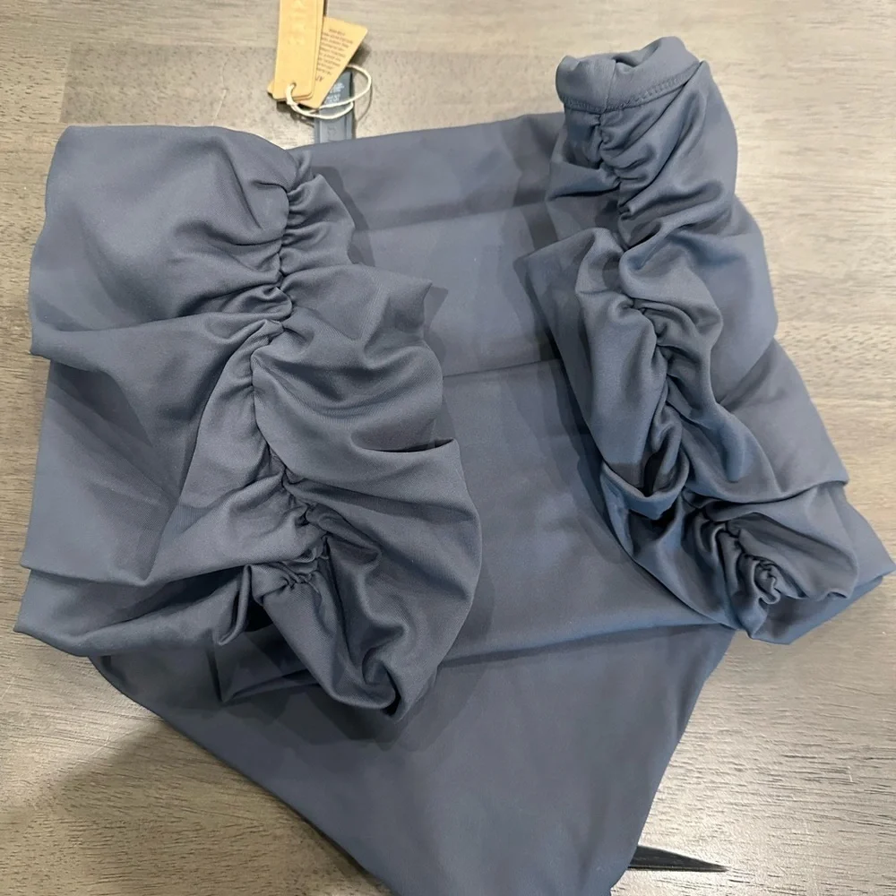 Skims Shaping Swim Foldover Skirt Bikini Bottom Gunmetal Size 3X & XS